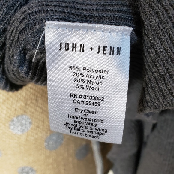 John + Jenn Ruffle Long Sleeve Pullover Ribbed Sweater Top 5% Wool - Picture 8 of 8